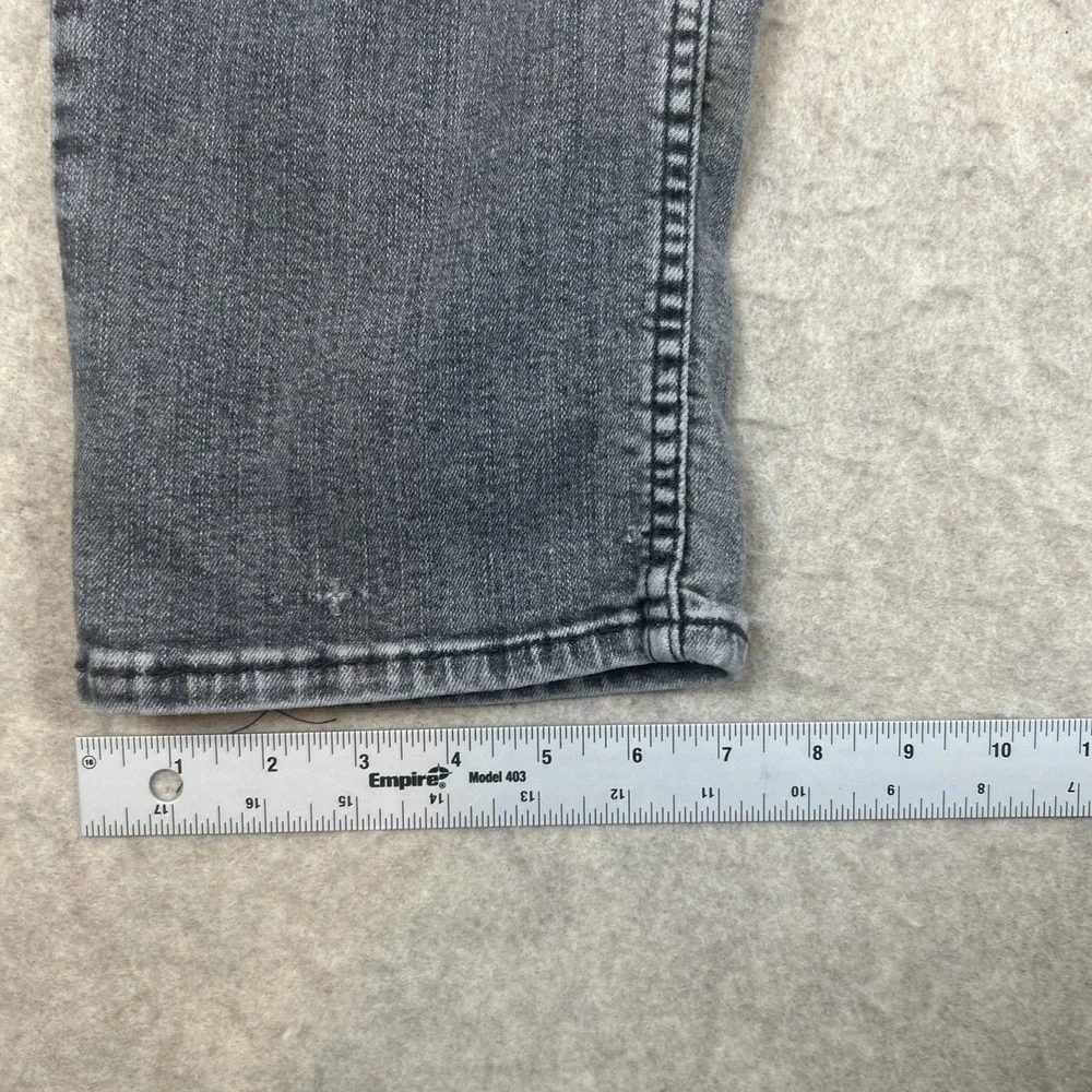 Levi's 511 Jeans Men's 38x30 Slim Fit Gray‎ Wash Denim Red Tab Distressed
